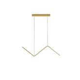 LumiLine Pro: 45cm Modern Gold LED Pendant