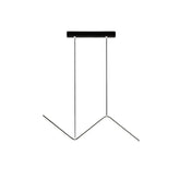 LumiLine Pro: 45cm Modern Black LED Pendant