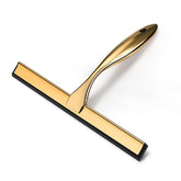 GoldShine Elite: Stainless Steel Window Cleaning Tool with Gold Finish and Silicone Brush - Perfect for Bathrooms, Kitchens, and Cars