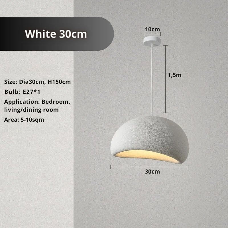 ZenithGlow Dome: Japanese White Pendant Light