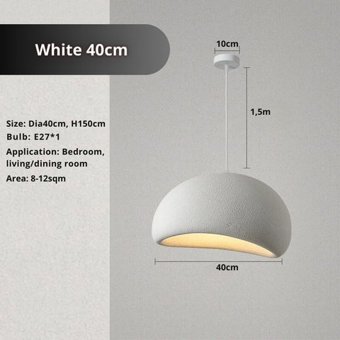 ZenithGlow Dome: Japanese White Pendant Light