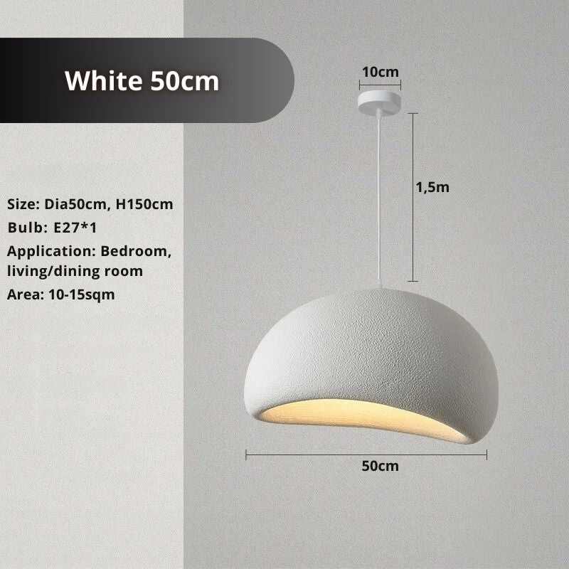 ZenithGlow Dome: Japanese White Pendant Light