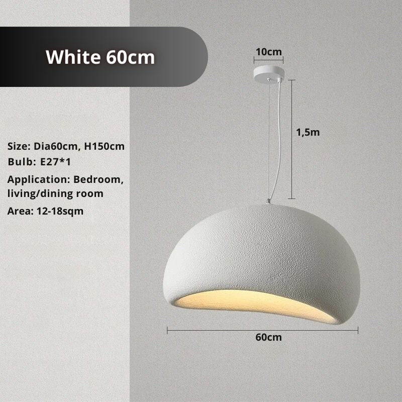 ZenithGlow Dome: Japanese White Pendant Light