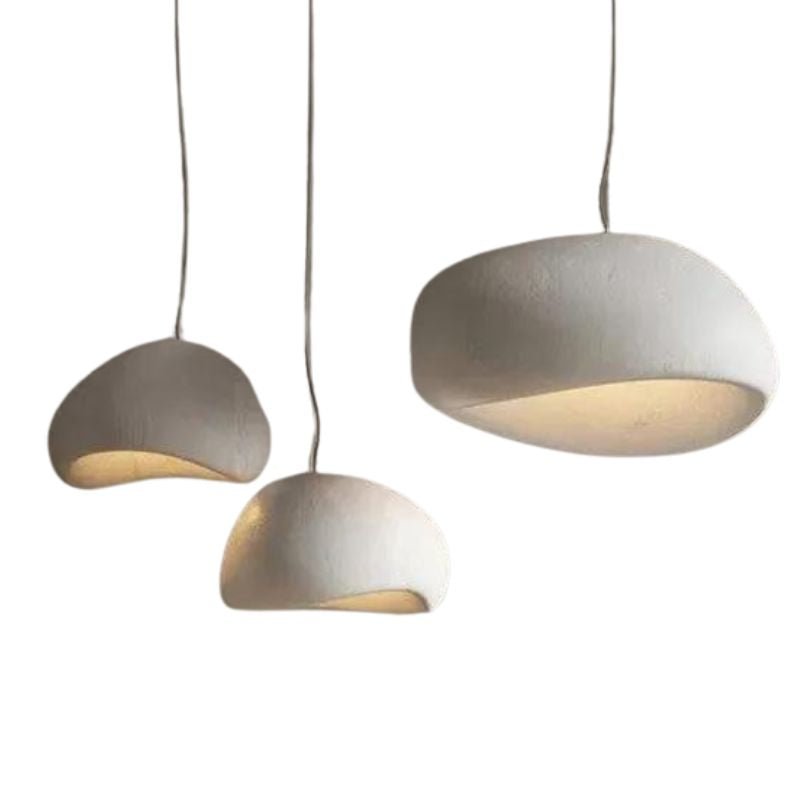 ZenAura Pendant: Japanese Grey Dome Light