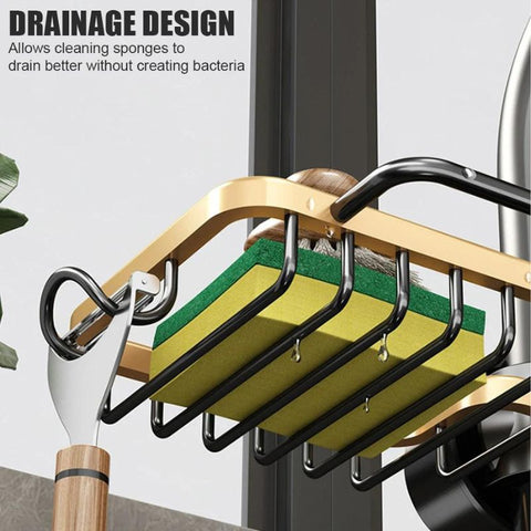 AquaDry Elite - Premium Aluminum Sink Dish Drain Rack