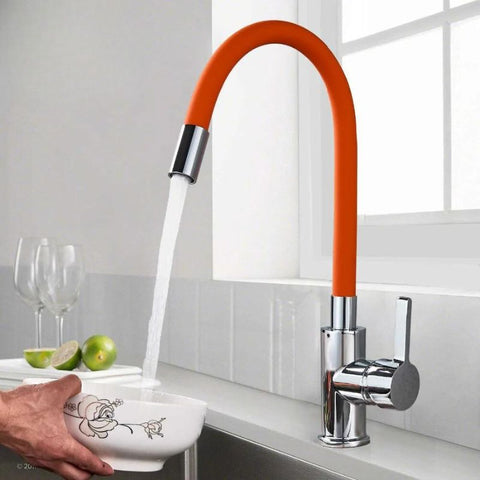 StreamFlex Elegance - Deluxe Chrome Kitchen Faucet with Flexible Neck