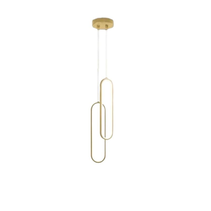 LumiOval Gold: Minimalist LED Ceiling Light