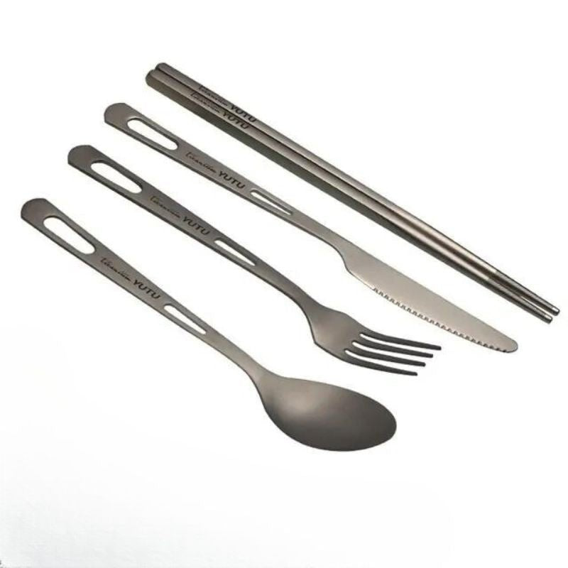 TitanElite: 4-Piece Pure Titanium Cutlery Set