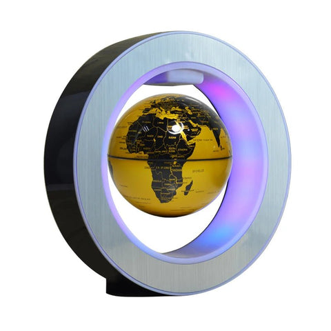 Levitating Globe Sphere: Magnetic 360° Rotation with LED Illumination