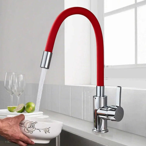 StreamFlex Elegance - Deluxe Chrome Kitchen Faucet with Flexible Neck