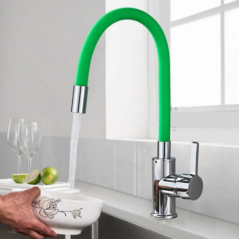 StreamFlex Elegance - Deluxe Chrome Kitchen Faucet with Flexible Neck