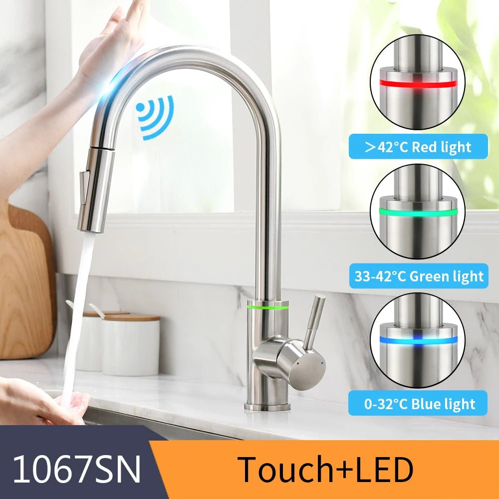 TouchSmart 360: Advanced Sensor Kitchen Faucet with Rotatable Touch Control Mixer