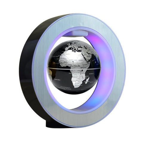 Levitating Globe Sphere: Magnetic 360° Rotation with LED Illumination