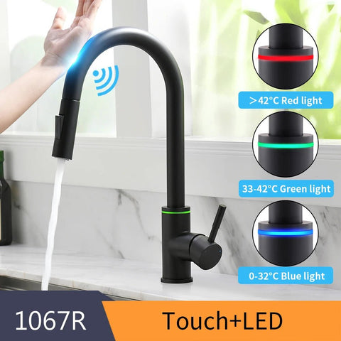 TouchSmart 360: Advanced Sensor Kitchen Faucet with Rotatable Touch Control Mixer