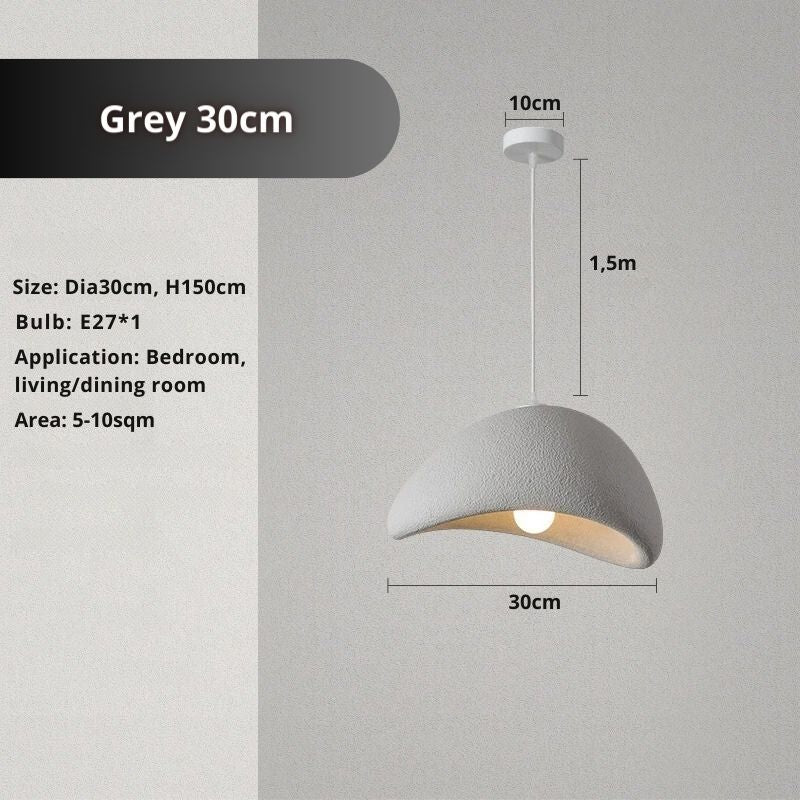ZenGlow Dome: Japanese Grey Pendant Light