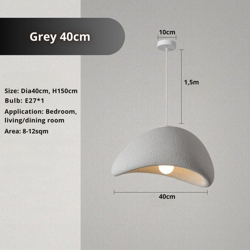 ZenGlow Dome: Japanese Grey Pendant Light