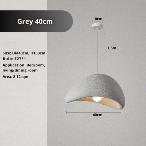 ZenGlow Dome: Japanese Grey Pendant Light