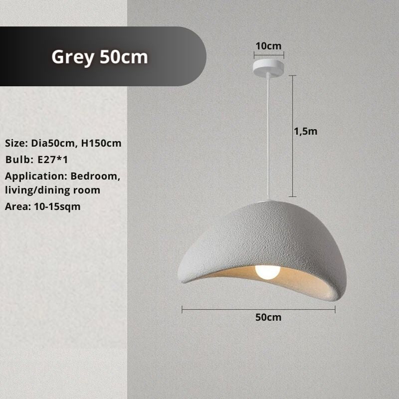 ZenGlow Dome: Japanese Grey Pendant Light