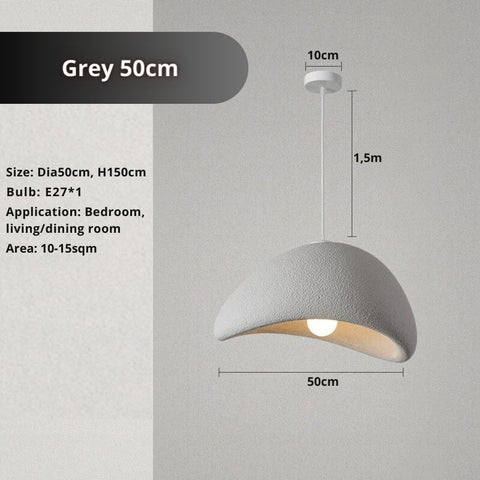 ZenGlow Dome: Japanese Grey Pendant Light