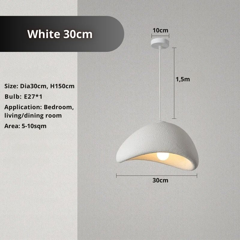 ZenGlow Dome: Japanese White Pendant Light