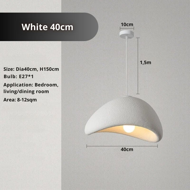 ZenGlow Dome: Japanese White Pendant Light