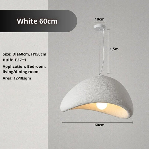 ZenGlow Dome: Japanese White Pendant Light