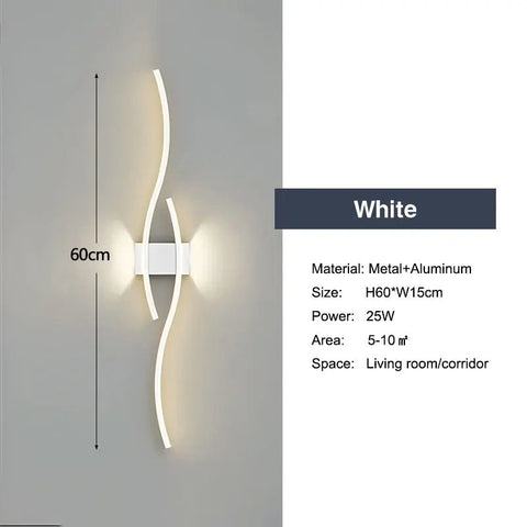 LumiSlate: Minimalist White LED Wall Lamp