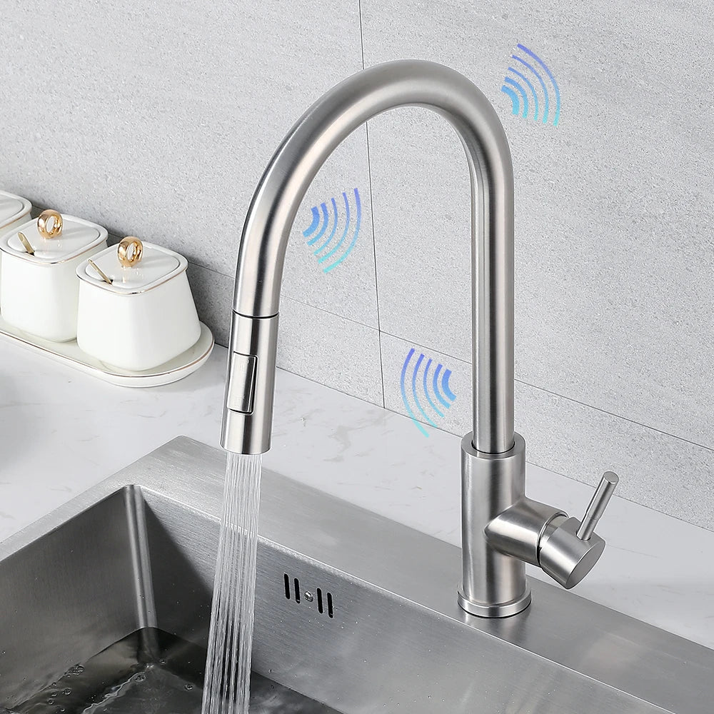 SwipeSense Elite - High-Tech Rotating Sensor Kitchen Faucet with Smart Touch Control