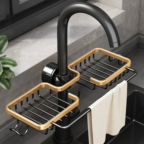 AquaDry Elite - Premium Aluminum Sink Dish Drain Rack