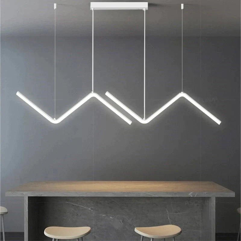 LumiLine Pro: 90cm Modern White LED Pendant