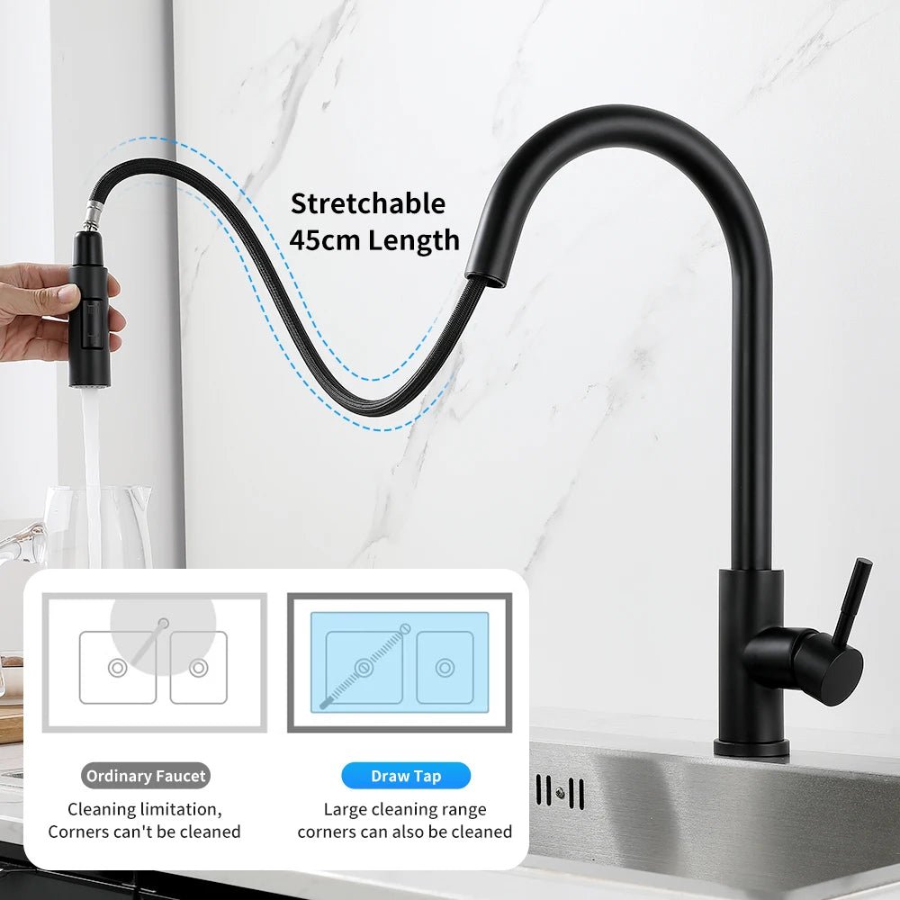 SwipeSense Elite - High-Tech Rotating Sensor Kitchen Faucet with Smart Touch Control