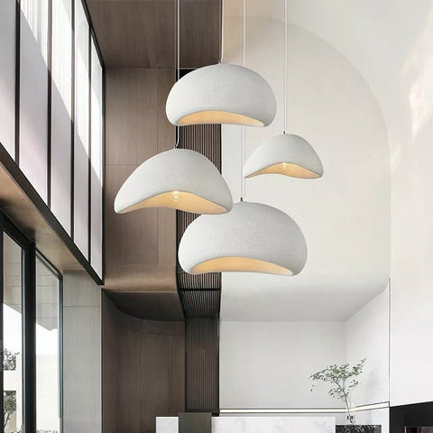 ZenGlow Dome: Japanese White Pendant Light