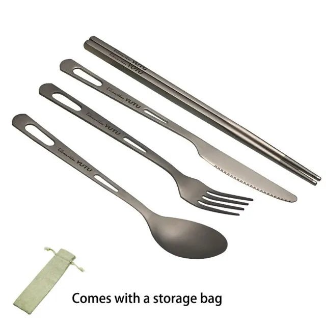 TitanElite: 4-Piece Pure Titanium Cutlery Set