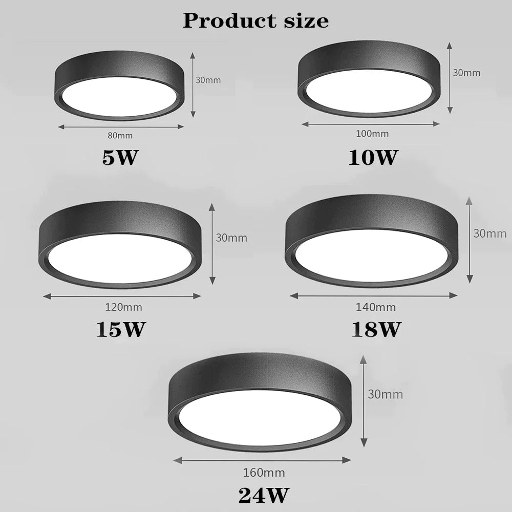 SlimGlow Elite: Ultra-Thin LED Ceiling Light - 15W