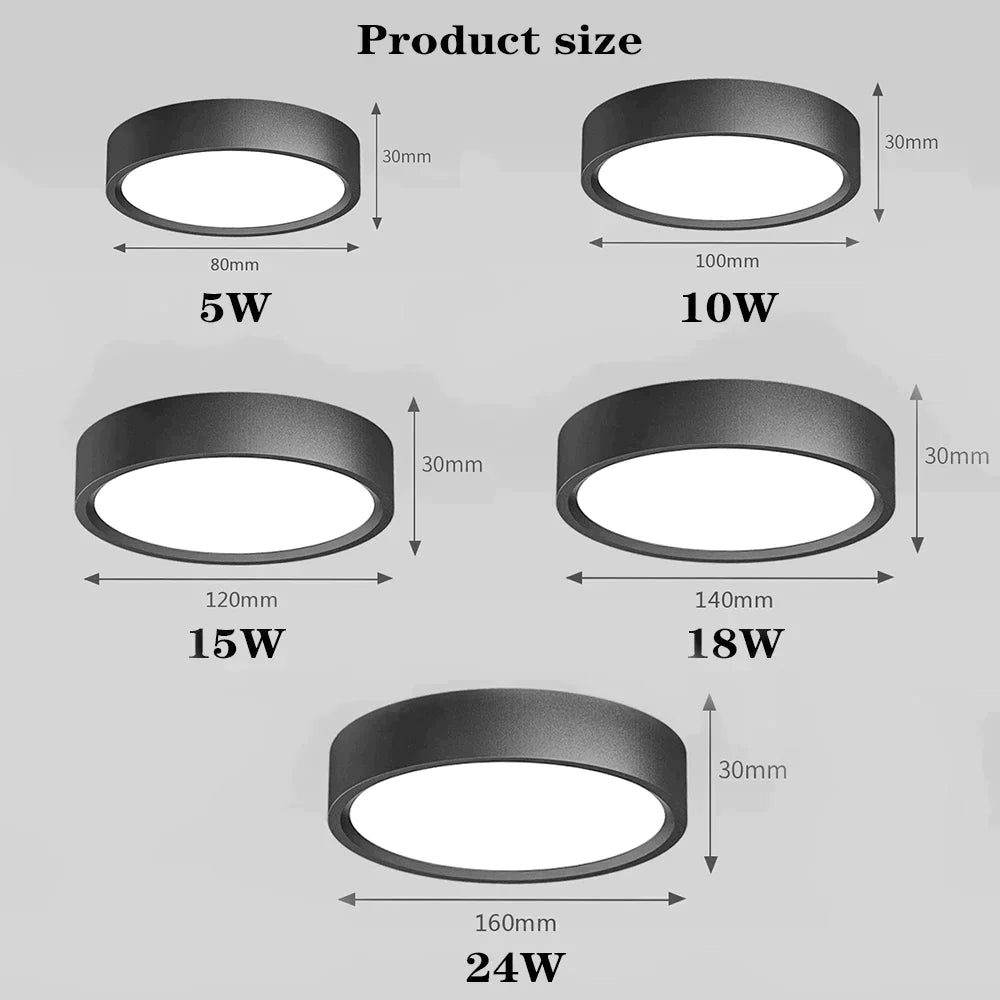 SlimGlow Elite: Ultra-Thin LED Ceiling Light - 24W