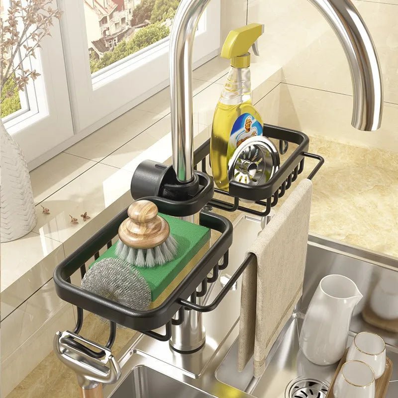 AquaDry Elite - Premium Aluminum Sink Dish Drain Rack