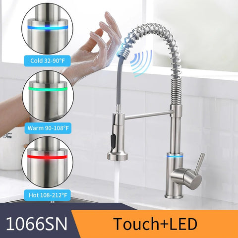 TouchSmart 360: Advanced Sensor Kitchen Faucet with Rotatable Touch Control Mixer