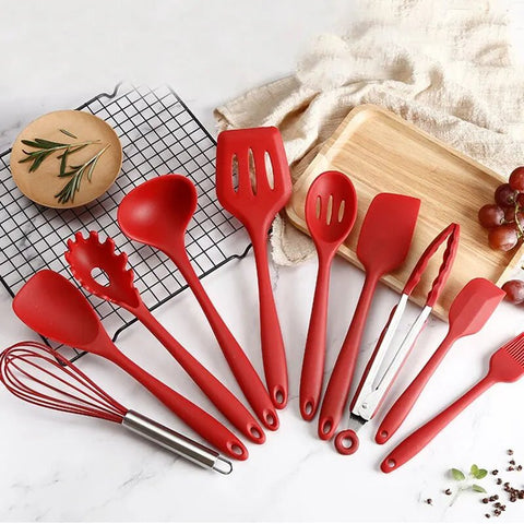 Silicone Cooking Utensils Set - 10 PCS