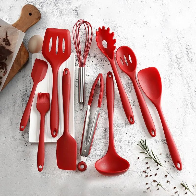 Silicone Cooking Utensils Set - 10 PCS