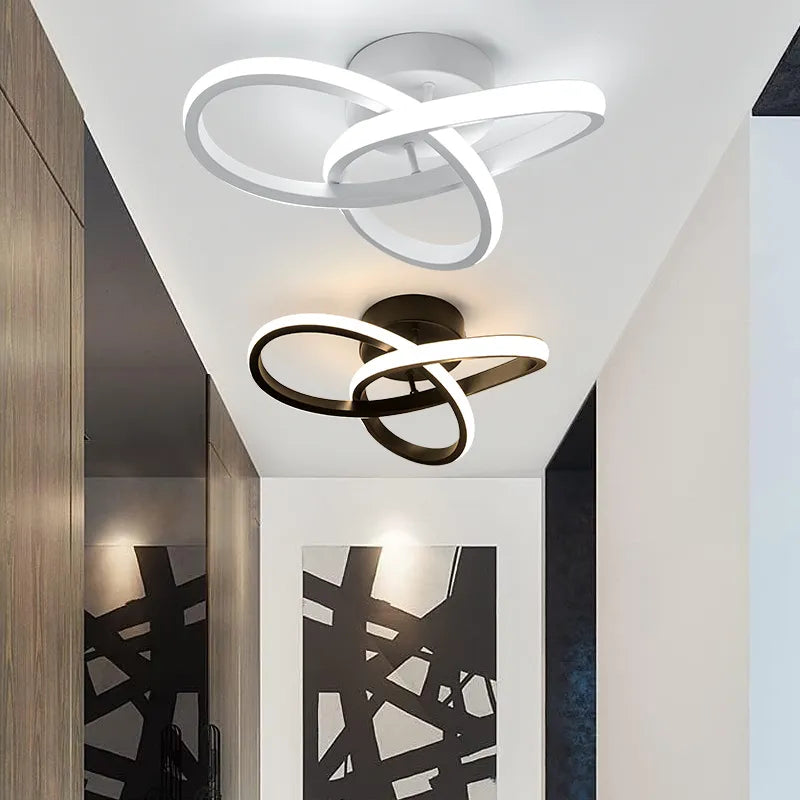 TrioGlow: Modern LED Chandelier with Three Color Settings - Surface Mount Ceiling Lamp for Bedroom and Dining Room