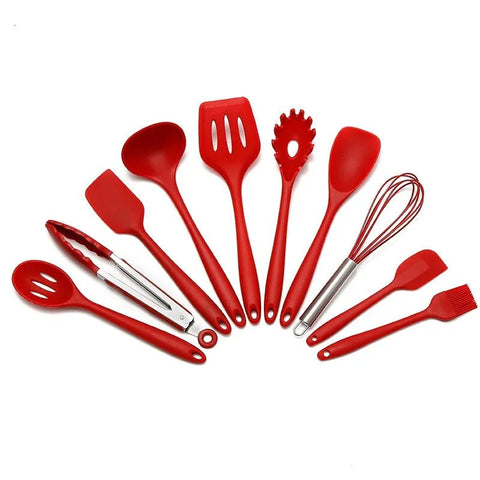 Silicone Cooking Utensils Set - 10 PCS