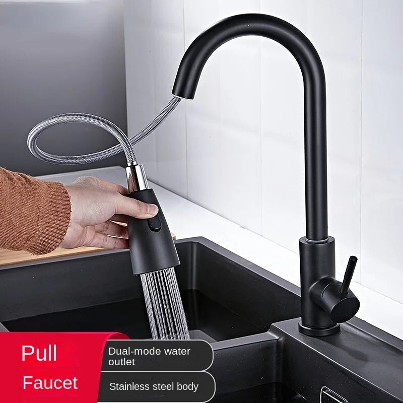 AquaGlide Pro: 360° Brushed Kitchen Mixer