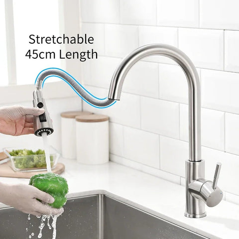 TouchSmart 360: Advanced Sensor Kitchen Faucet with Rotatable Touch Control Mixer