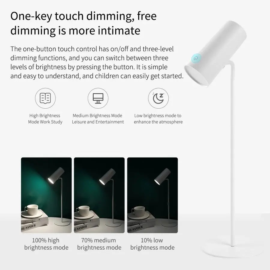 SunsetGlow Touch: LED Desk Lamp with USB Touch Dimming