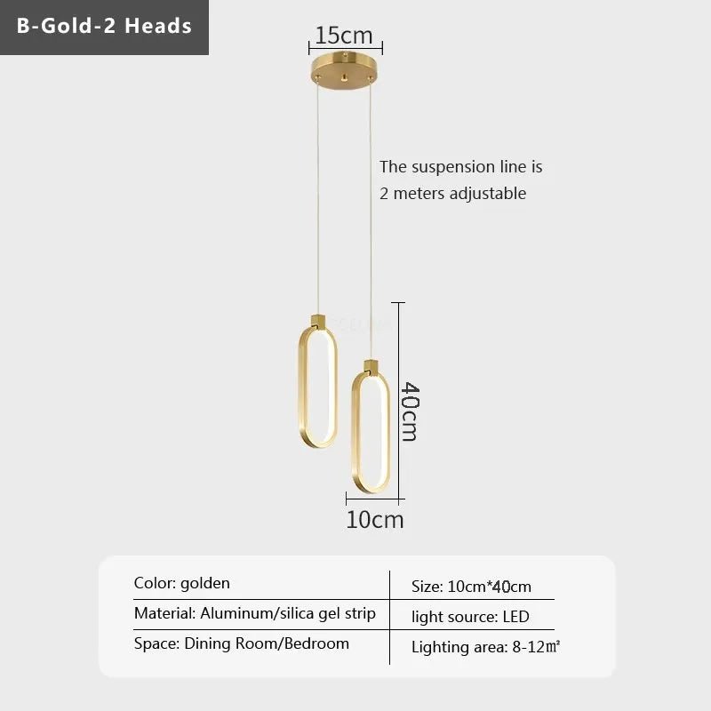 LumiOval Gold: Minimalist LED Ceiling Light