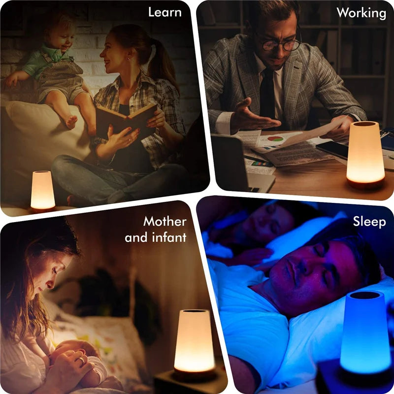 LumiGlow Spectrum: 13-Color Changing RGB Night Light with Remote Control and Touch Dimming