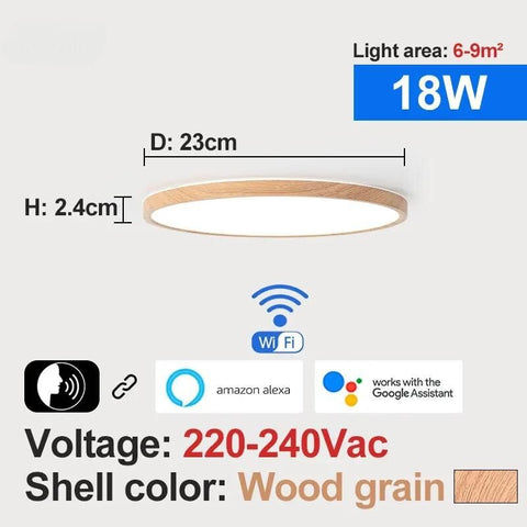 SmartLuxe 18W: Modern LED Ceiling Light