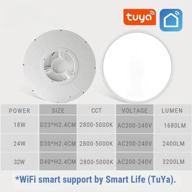 SmartLuxe 24W: Modern LED Ceiling Light