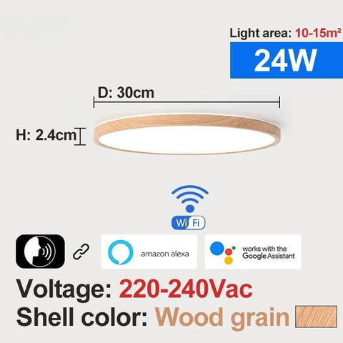 SmartLuxe 24W: Modern LED Ceiling Light