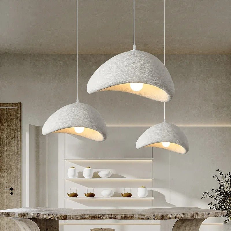 ZenGlow Dome: Japanese White Pendant Light